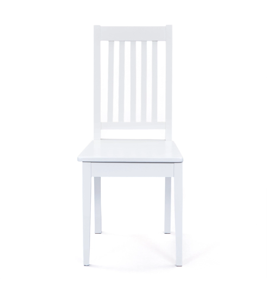 SET 2 SEDIE IN FAGGIO MASSELLO TINTO BIANCO, 42,5X50X95 CM